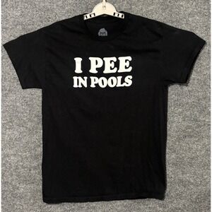 Danny Duncan I Pee In Pools Graphic T Shirt Mens Medium Black Cotton Tee